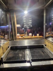 indoor gas grill in Rix's Tavern in Willcox, AZ